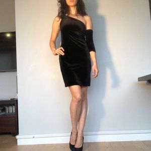 Vintage Velvet Little Black Dress